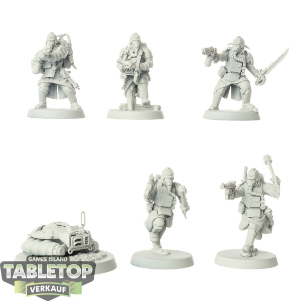 Astra Militarum - 5x Krieg Combat Engineers - grundiert