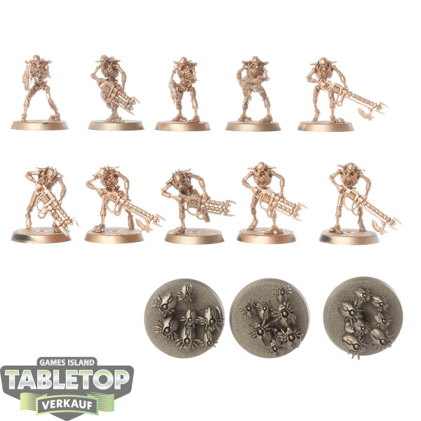 Necrons - 10x Necron Warriors - teilweise bemalt
