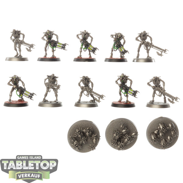 Necrons - 10x Necron Warriors - teilweise bemalt
