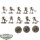 Necrons - 10x Necron Warriors - teilweise bemalt