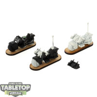 Space Marines - 3x Bikers - teilweise bemalt