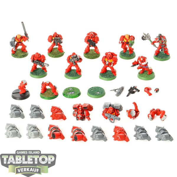 Blood Angels - 12x Space Marines - klassisch - teilweise bemalt