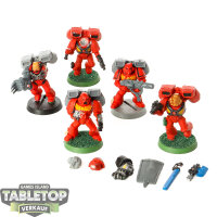 Space Marines - 5x Assault Marines - teilweise bemalt