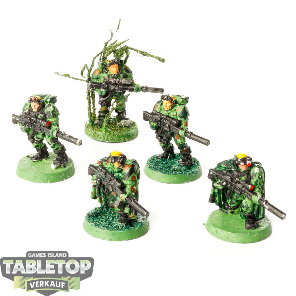 Space Marines - 5x Scout Squad with Sniper Rifles klassisch - bemalt