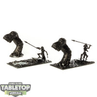 Miniaturen - 2x Sand Worms - grundiert