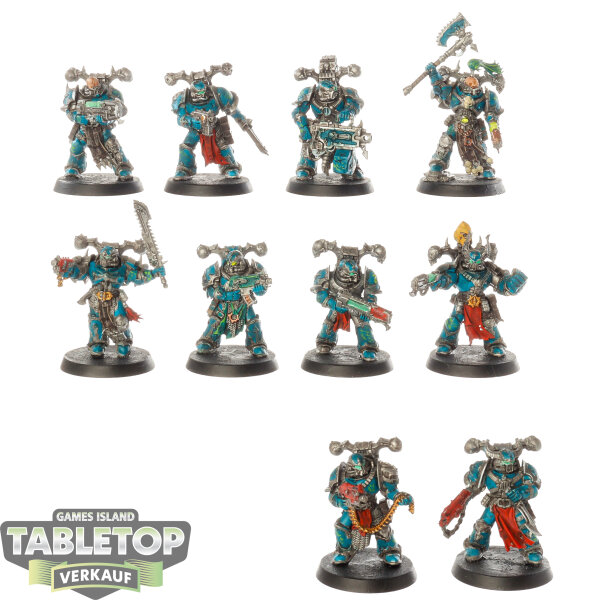 Chaos Space Marines - 10x Chaos Space Marines - bemalt