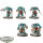 Chaos Space Marines - 5x Chaos Terminator Squad - bemalt