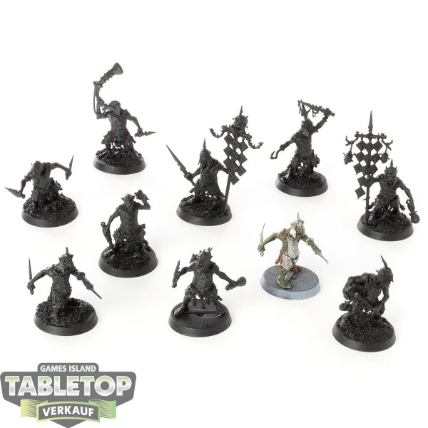 Orruk Warclans - 10x Hobgrot Slittaz - teilweise bemalt