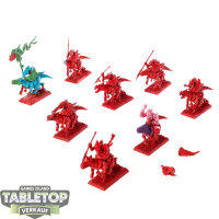 Lizardmen - 8 Saurus Cavalry - teilweise bemalt