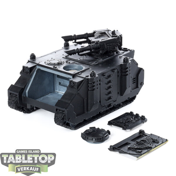 Dark Angels - Razorback with Lascannon Turret, Dark Angels Door & Front Plate - grundiert
