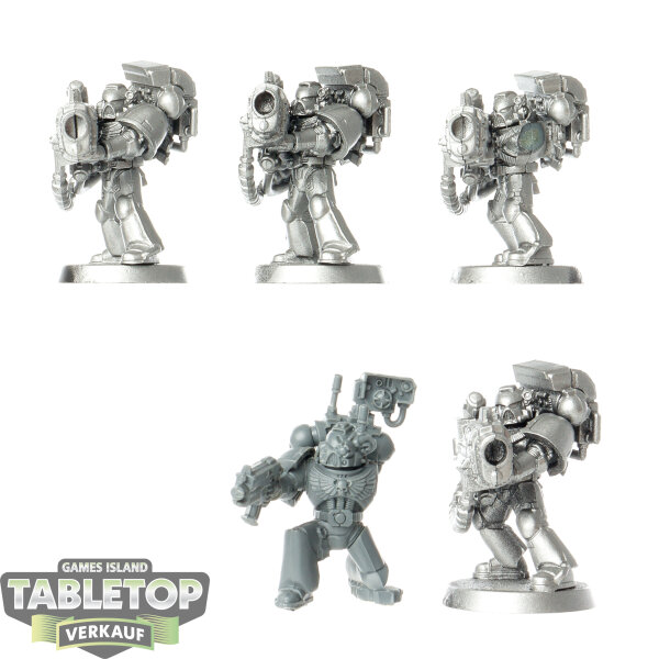Space Marines - 5x Devastator Squad klassisch - teilweise bemalt