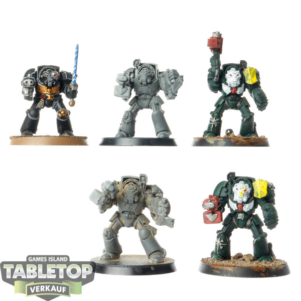 Dark Angels - 5x Terminators klassisch - teilweise bemalt
