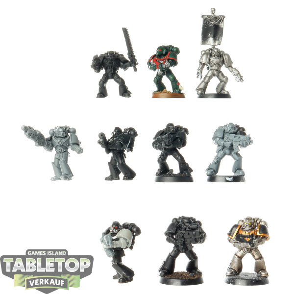 Space Marines - 10x Tactical Marines klassisch - teilweise bemalt