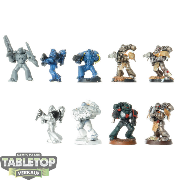 Black Templars - 9x Tactical Marines klassisch - teilweise bemalt