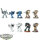 Black Templars - 9x Tactical Marines klassisch - teilweise bemalt