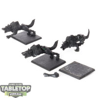 Space Wolves - 3x Thunderwolf Cavalry - grundiert