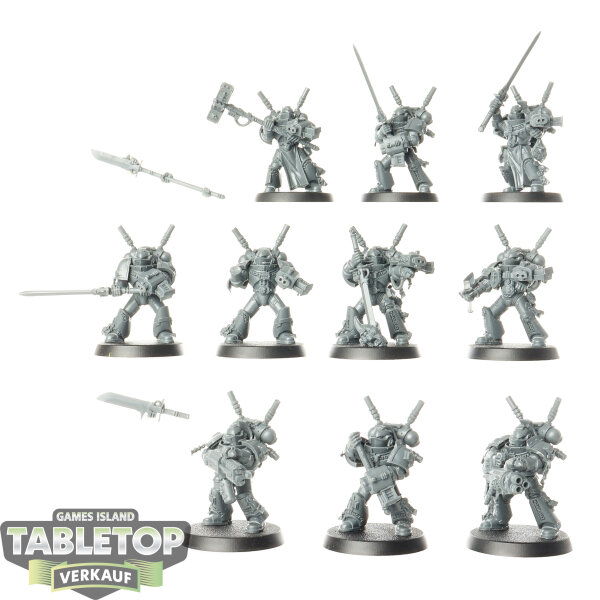Grey Knights - 10x Grey Knights Interceptor Squad - teilweise bemalt