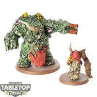 Death Guard - Nurgle Daemon Prince and Herald - bemalt