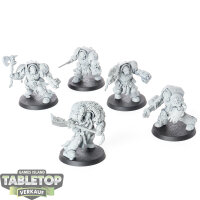 Space Wolves - 5x Wolf Guard Terminators - grundiert