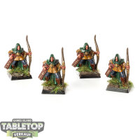 Wood Elf Realms - 4 x Wood Elves - bemalt