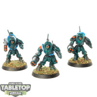 Tau Empire - 3x Stealth Battlesuits - bemalt
