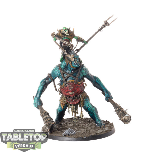 Orruk Warclans - Breaka-boss on Mirebrute Troggoth - bemalt