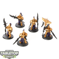 Adeptus Custodes - 5x Custodian Wardens - teilweise bemalt