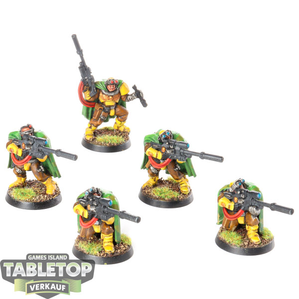 Space Marines - 5x Scouts with Sniper Rifles klassisch - bemalt