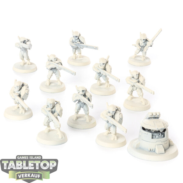 Tau Empire - 10x Fire Warriors Strike Team - grundiert