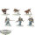Space Wolves - 3 Wolf Guard Headtakers - teilweise bemalt