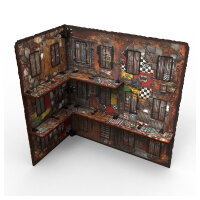 Green Stuff World - Pre-Painted Foldable Three-Story WTC Terrain Ruin - Orks
