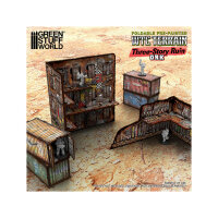 Green Stuff World - Pre-Painted Foldable Three-Story WTC Terrain Ruin - Orks