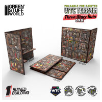 Green Stuff World - Pre-Painted Foldable Three-Story WTC Terrain Ruin - Orks
