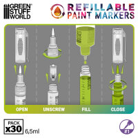 Green Stuff World - Display Box of Refillable Markers 1 - Detail (x30)