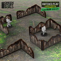 Green Stuff World - Matched Play Pre-painted Low Walls (Pack x8)