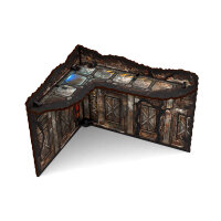 Green Stuff World - Matched Play Pre-Painted Foldable Small L-shaped Ruin - Sci-fi