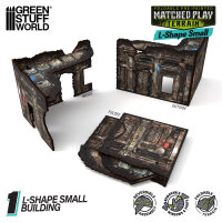 Green Stuff World - Matched Play Pre-Painted Foldable Small L-shaped Ruin - Sci-fi