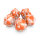 Green Stuff World - 5x D20 20mm Dice - Orange White Marble