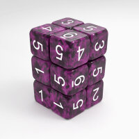 Green Stuff World - 12x D6 16mm Dice - Purple Black