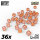 Green Stuff World - 36x D6 12mm Dice - Clear Pink / Orange