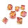 Green Stuff World - 12x D6 16mm Dice - Clear Pink / Orange
