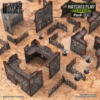 Green Stuff World - Pre-Painted Foldable Matched Play terrain pack - Orks