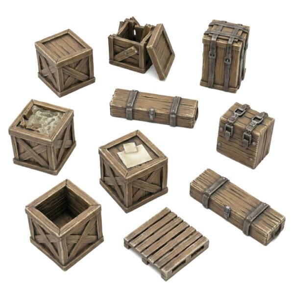 Green Stuff World - Wooden Crates 1:48