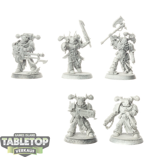 Chaos Space Marines - 5x Legionaries - grundiert