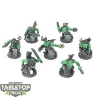 Orks - 7x Nobz (klassisch) - teilweise bemalt