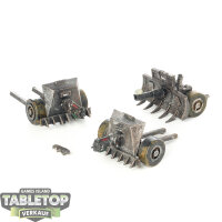 Sonstige - 3x Artillerie Eigenbau - teilweise bemalt