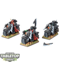 Dark Angels - 3x Ravenwing Bike Squadron - bemalt