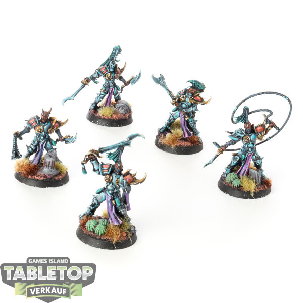 Hedonites of Slaanesh - 5x Symbaresh Twinsouls - bemalt