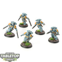 Space Marines - 5x Assault Intercessor Squad - bemalt