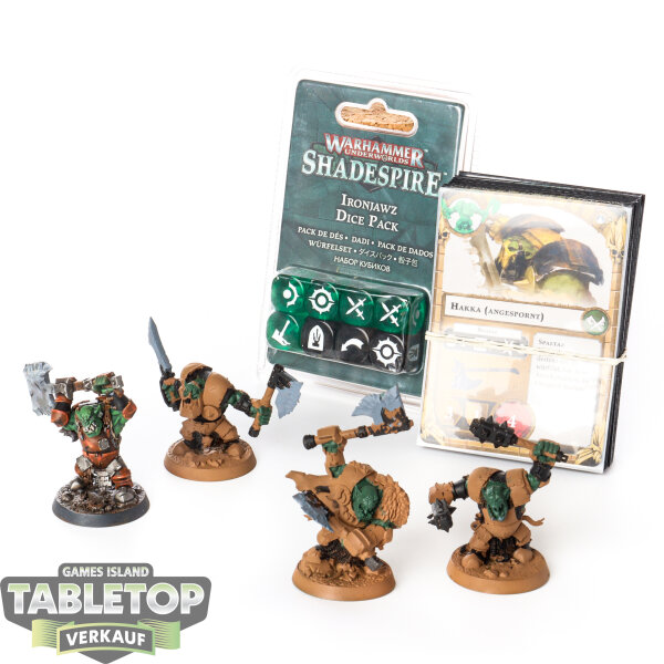 Warhammer Underworlds - 4 Ironjawz: Ironskulls Boyz - teilweise bemalt